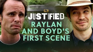 Raylan and Boyds First Scene  Justified  FX [upl. by Naus]