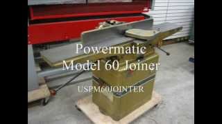 SOLDPowermatic Model 60 Jointer Joiner USPM60JOINTER [upl. by Adlesirg605]