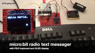 microbit radio text messager with OLED display [upl. by Catlaina]