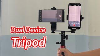 Dual device tripod Handgrip mount adapter [upl. by Sewole356]