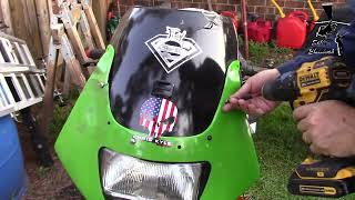 Ninja 500 front fairing removal [upl. by Efeek]