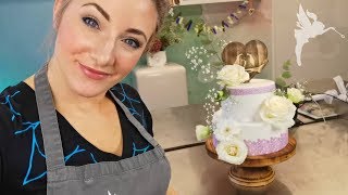 Hochzeitstorte MakingOf  Torte zur Hochzeit ohne Butter und Sahne  Cupcakes Macarons  Kuchenfee [upl. by Yrrot]