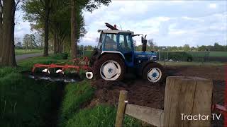 Ploegen  Ploughing  Ford 6410  Kverneland  Rouveen [upl. by Ergener]