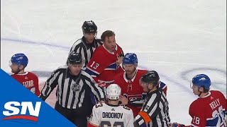 Max Domi Furious With Evgenii Dadonov After Taking Knee To The Head [upl. by Darleen389]