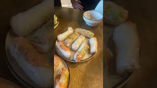 Sisters Cook Fresh Spring Rolls Thai Udon amp Korean style salad [upl. by Lletniuq]