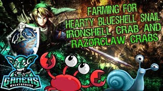 ZELDA Breath of the Wild Farming Razorclaw Crab and snail Locations best items in the game to cook [upl. by Huldah]