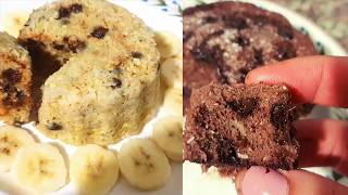 2 recettes de Bowl cake ou de cake sain avec et sans gluten وصفات كيك صحي [upl. by Cyna]