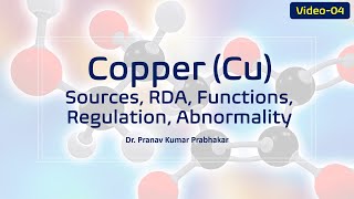 Copper Cu Sources RDA Functions Regulation Abnormality [upl. by Mella823]