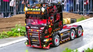 MEGA RC TRUCK RC MACHINE COLLECTION RC Heavy Haulage RC Excavator RC Wheel Loader RC Train [upl. by Ossie]