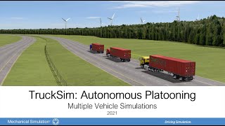 TruckSim Autonomous Platooning [upl. by Urba]