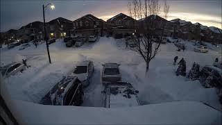 Snowstorm Jan 17 2022 in Mississauga Ontario Timelapse [upl. by Harmon894]