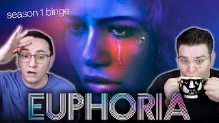 WE BINGED EUPHORIA REACTION FIRST TIME WATCHING SEASON 1 [upl. by Atalee]