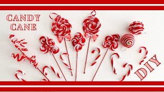 Candy Cane Theme Christmas Decoration  DIY Candy Cane Ornaments using chenille stick [upl. by Yelyac]