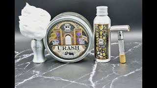 Abbate y La Mantia quotURASHquot Shave Cream amp Splash  Vintage Gillette FatBoy Razor [upl. by Ratcliffe]