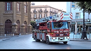 HDSirena Pompieri Vigili del Fuoco in Sirena AutoScala Iveco EurofireFire Truck Responding Siren [upl. by Nnylram116]