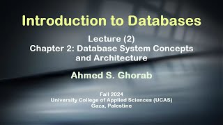 Chapter 2 Database System Concepts and Architecture [upl. by Riella]