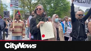 Student protesters UofT admin hold 2hour meeting [upl. by Enihpesoj]