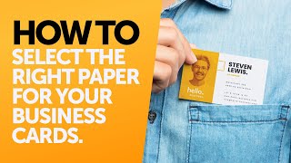 How to select the right paper for your business card different options [upl. by Yasmine386]