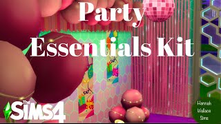 Building A Room With The Sims 4 Party Essentials Kit SPEED BUILD [upl. by Ahseya]