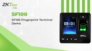 SF100 Fingerprint Terminal Demo [upl. by Drofyar]