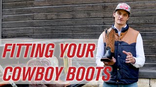 How to fit cowboy boots  Tips and tricks for getting the perfect fit [upl. by Enerod]