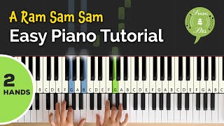 A Ram Sam Sam on the Piano 2 Hands  Easy Piano Tutorial for Beginners [upl. by Abdul]