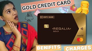 HDFC Bank Regalia Gold credit card review Regalia gold card charges🫥🌟 [upl. by Limaa]