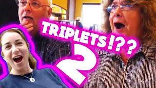 Triplets Again More funny amp heart warming triplet pregnancy reveal compilation Part 2 [upl. by Ahsil]