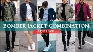 Bomber Jacket Outfit Men  Bomber Jacket Combination [upl. by Ilegna]