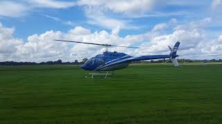 Bell 206B Jet Ranger III Helicopter Startup and Takeoff [upl. by Asin]