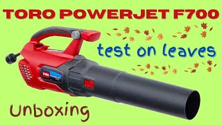 TORO POWERJET F700 BLOWER Leaf blower [upl. by Netnilc488]