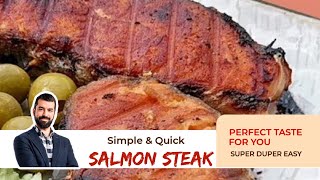 Grilled salmon steak  how to grill salmon  best salmon recipe  smoked salmon [upl. by Bridgid]