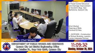 Procurement Livestream for DPWH Quezon City 1st DEO on October28 2024 [upl. by Ammej]