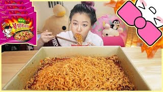 4X SPICY MALA FIRE NOODLE CHALLENGE [upl. by Ecenaj]