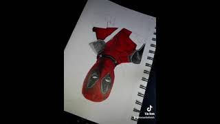 Drawing Marvels Deadpool  Speed Drawing [upl. by Dragelin]