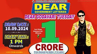 DEAR GOVERNMENT LOTTERIES DEAR GODAVARI TUESDAY WEEKLY DRAW DEAR 1 PM ONWARDS DRAW DATE 10092024 [upl. by Annawak63]