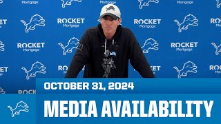 Detroit Lions coordinators meet with the media  October 31 2024 [upl. by Nnyltiac]