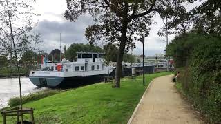 Canal bridge opening to let barge through [upl. by Mord]