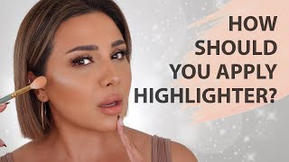 HOW TO USE HIGHLIGHTER THE CORRECT WAY 2021  NINA UBHI [upl. by Yrtneg235]