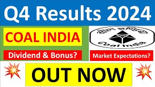 COAL INDIA Q4 results 2024  COAL INDIA results today  COAL INDIA Share News  COAL INDIA Dividend [upl. by Kilar]