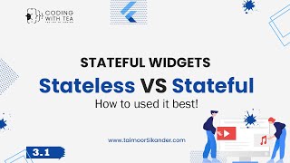 31  Flutter Stateful Widgets  Stateless VS Stateful  Flutter Crash Course 2023 [upl. by Llednov]