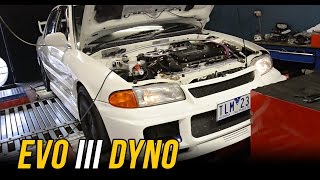 500hp Mitsubishi EVO III dyno [upl. by Dippold446]