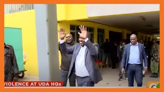 Chaos erupt at UDA party headquarters in Nairobi [upl. by Adnuhsat]