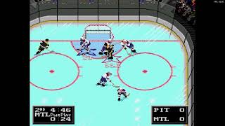 NHL 94 Sega Super Liga Playoff Round 3 G6  NewJerseyKiller PIT at Len the Lengend MON [upl. by Pippy]