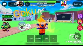 becoming Goku in anime power tycoon in roblox [upl. by Eeryt988]