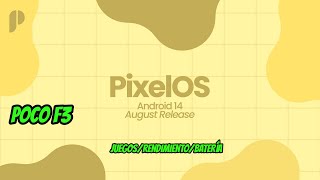 PixelOS Poco F3 OFFICIAL  Android 14Juegos Bateria [upl. by Arytas]