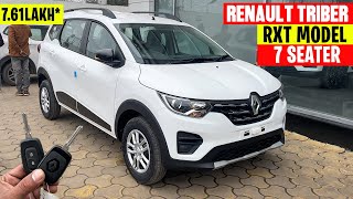 New Renault Triber RXT 2024  On Road Price Features and Exterior Mileage [upl. by Aikahc744]