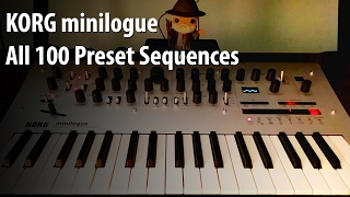 KORG minilogue  All 100 Factory Preset Sequences [upl. by Cailly]