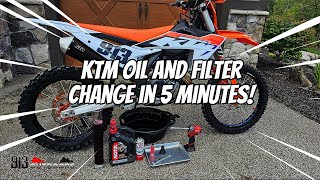 How to change oil on your KTM in 5 minutes 350sxf  250sxf [upl. by Goulette677]