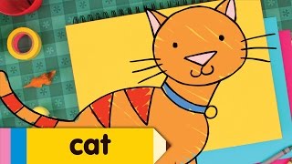 How to Draw A Cat  Easy Drawing Lesson for Kids  Step By Step [upl. by Lebatsirc380]